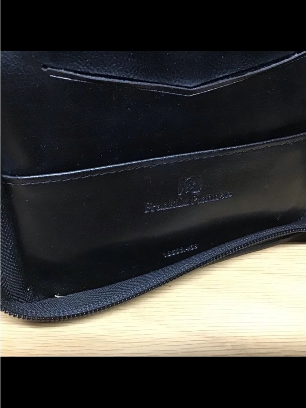 Franklin Quest Black Leather Planner Binder 7 Ring